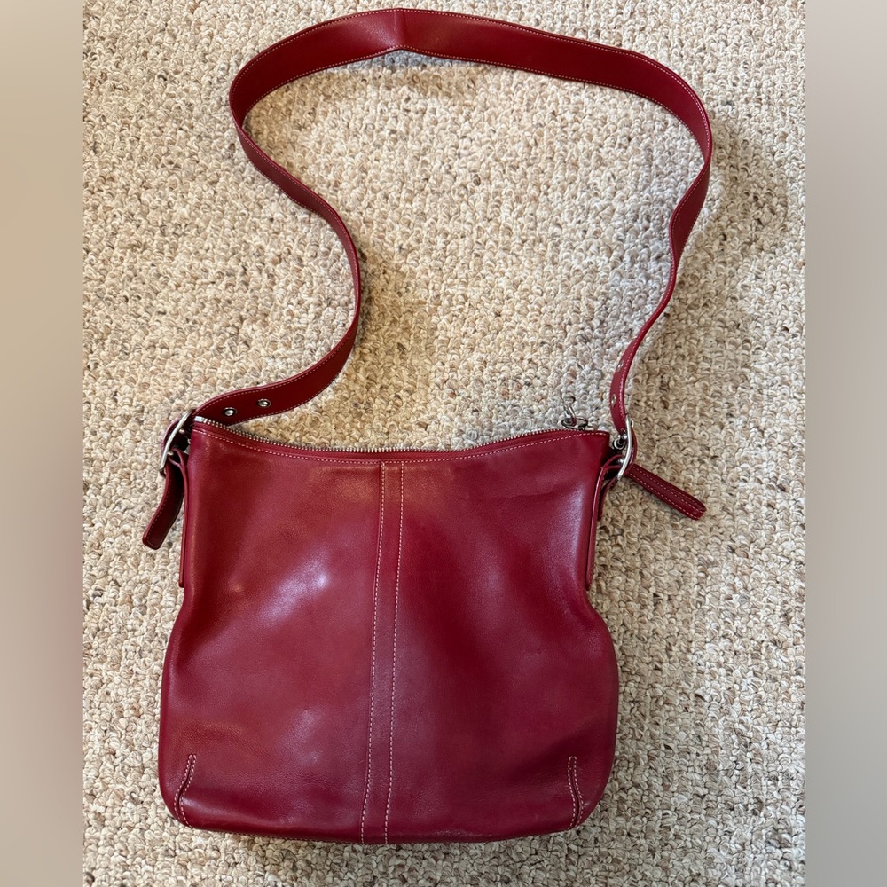 Coach Red Leather Bag